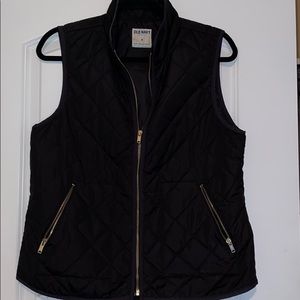 Black quilted vest